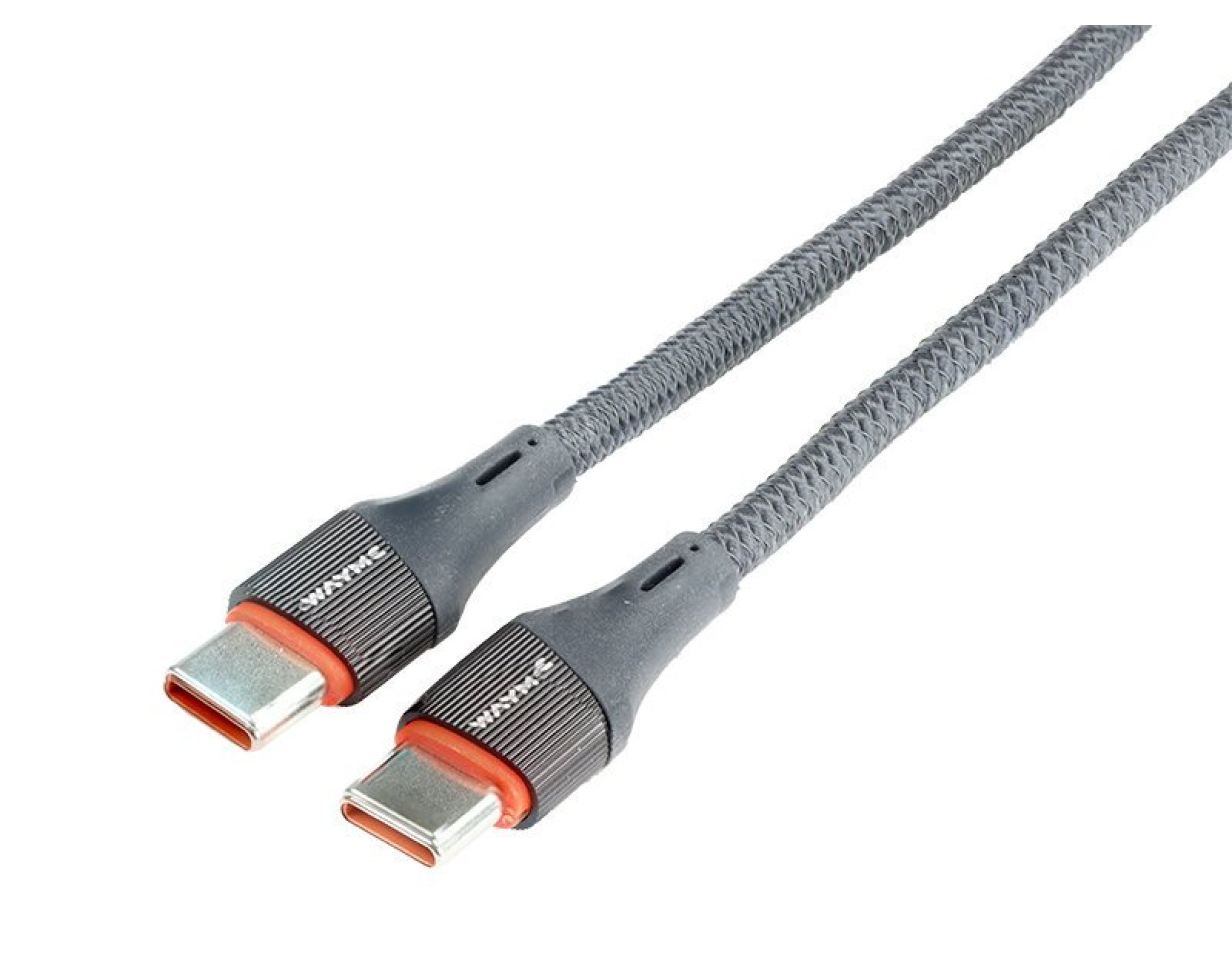 Wayme kabel do ładowania i synchronizacji, w oplocie z mikrofibry, 100 cm, USB-C > USB-C PD, max 65W
