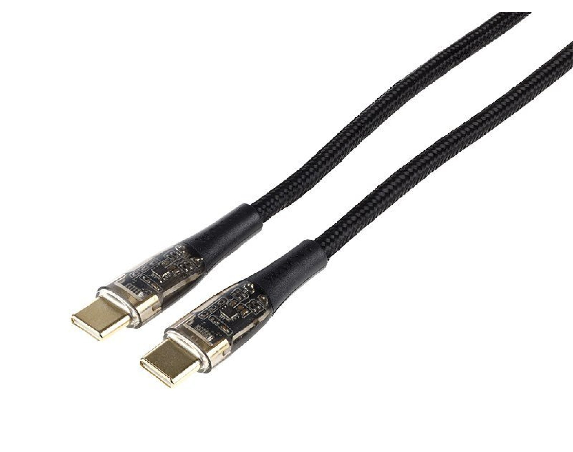 Wayme kabel do ładowania i synchronizacji, w oplocie z mikrofibry, 120 cm, USB-C > USB-C PD, max 100W