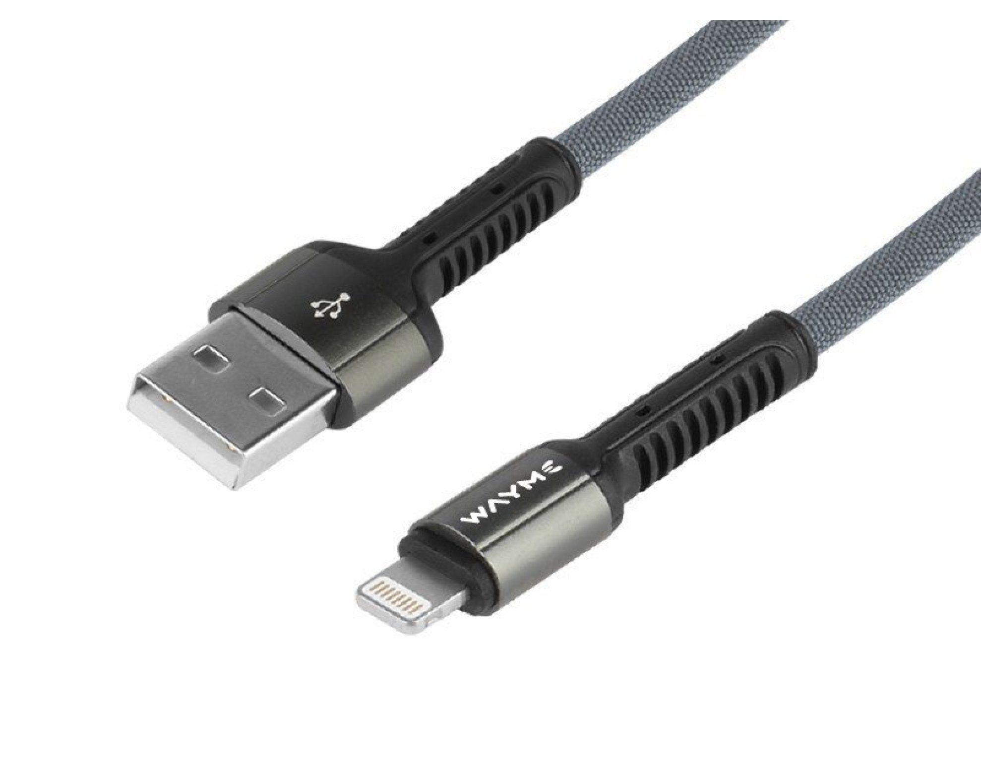 Wayme kabel do ładowania i synchronizacji, w oplocie z mikrofibry, 200 cm, USB > Lightning