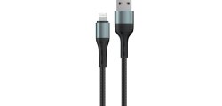 Kabel USB-A — Lightning ENCORE ENERGY EE103-L 1m Braided Czarny
