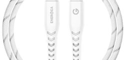 Kabel USB-C - Lightning ENERGEA Nyloflex MFI 1.5 m Biały
