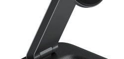 Ładowarka indukcyjna SATECHI 2w1 Foldable Charging Stand 15W Szary Qi2 MagSafe