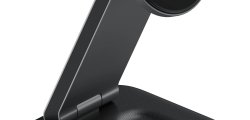 Ładowarka indukcyjna SATECHI 3w1 Foldable Charging Stand 15W Szary Qi2 MagSafe