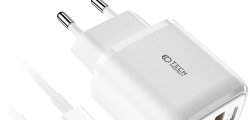Ładowarka sieciowa TECH-PROTECT C20W PD20W/QC3.0 Biały