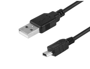 Kabel do ładowania i synchronizacji, 120 cm, tworzywo, USB > mini USB (prosta)