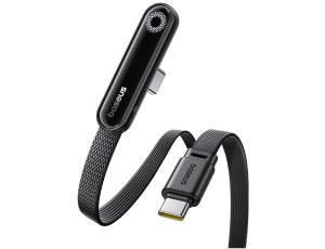 Kabel kątowy USB-C - USB-C BASEUS MVP 3 100W 1 m Czarny