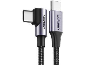 Kabel kątowy USB-C - USB-C UGREEN US255 60W 1 m Czarny