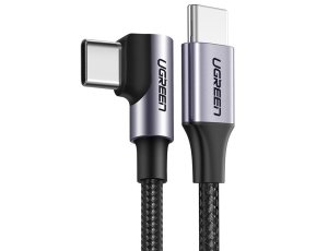 Kabel kątowy USB-C - USB-C UGREEN US255 60W 3 m Czarny