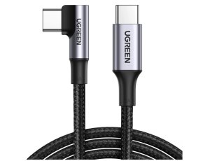 Kabel kątowy USB-C - USB-C UGREEN US334 100W 2 m Czarno-szary