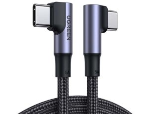 Kabel kątowy USB-C - USB-C UGREEN US335 Czarny
