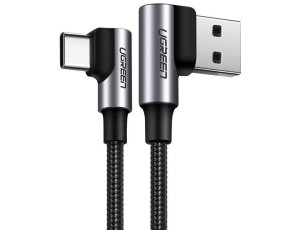 Kabel kątowy USB - USB-C UGREEN US176 1 m Szary