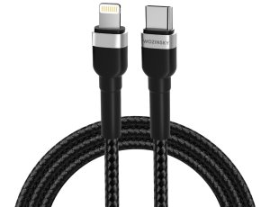 Kabel Lightning - USB-C WOZINSKY WNBCL1 30W 1 m Czarny