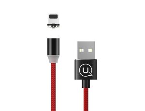 Kabel magnetyczny USB - Lightning USAMS US-SJ292 U-Sure 1 m Czerwony