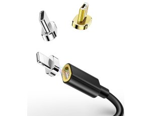 Kabel magnetyczny USB- Lightning + USB-C + Micro USB MCDODO 3w1 1.5 m Czarny