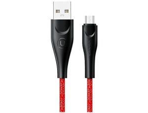 Kabel pleciony USB - Micro USB USAMS U41 1 m Czerwony