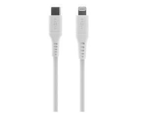Kabel silikonowy USB-C - Lightning FIXED 60W 2 m Biały