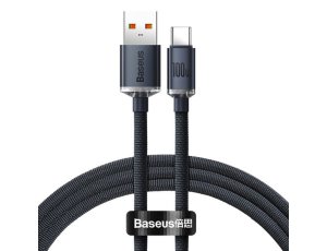 Kabel USB-A - USB-C BASEUS Crystal Shine 100W 1.2 m Czarny