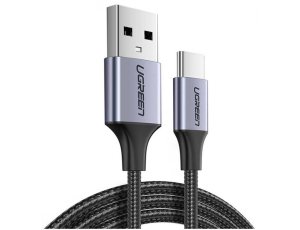 Kabel USB-A - USB-C UGREEN US288 15W 2 m Czarno-szary