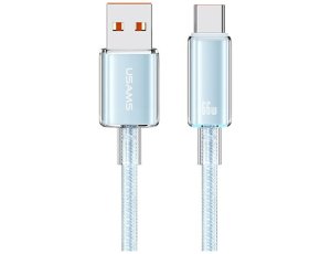 Kabel USB-A - USB-C USAMS Cloud Series US-SJ658 66W 1.2 m Niebieski