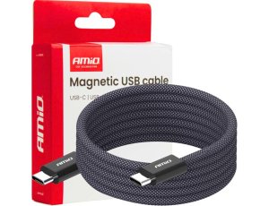 Kabel USB AMiO do Ładowania Magnetyczny USB-C - USB-C 60W 100CM 1M