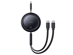 Kabel USB-C - 2 x USB-C BASEUS Bright Mirror 100W 1 m Czarny