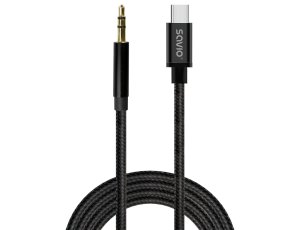 Kabel USB-C - Jack 3.5 mm SAVIO CL-187 1m Czarny