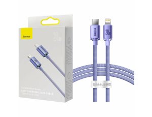 Kabel USB-C - Lightning BASEUS Crystal Shine 2m Fioletowy
