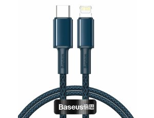 Kabel USB-C - Lightning BASEUS High Density Braided 1 m Niebieski