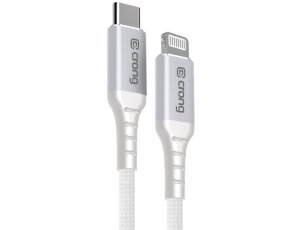 Kabel USB-C - Lightning CRONG Armor Link 1.5 m Biały