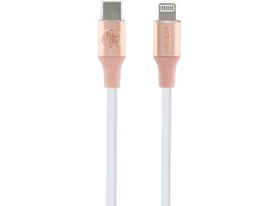Kabel USB-C -  Lightning GUESS Ebossed Logo 1.5m Różowy