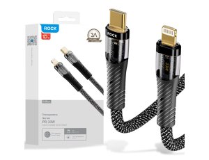 Kabel USB-C - Lightning ROCK Z21 1.2 m Czarny