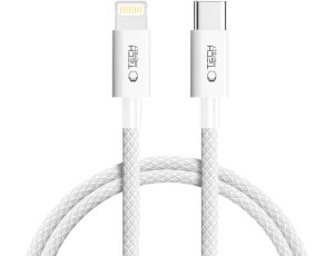Kabel USB-C - Lightning TECH-PROTECT UltraBoost Lite PD27W/3A 1 m Szary