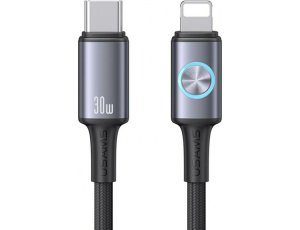Kabel USB-C - Lightning USAMS Huan Series SJ753 30W 1.2 m Szary
