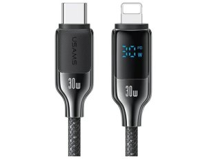 Kabel USB-C - Lightning USAMS HX Series 30W 1.2 m Czarny