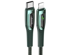Kabel USB-C - Lightning USAMS SJ518USB02 20W 1.2m Zielony