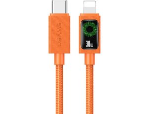 Kabel USB-C - Lightning USAMS SJ774 30W 1.2m Pomarańczowy