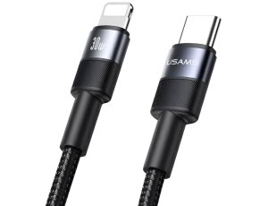 Kabel USB-C - Lightning USAMS SY Series 30W 1.2 m Czarny