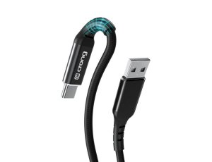 Kabel USB-C - USB-A CRONG Armor Link 1,5 m Czarny