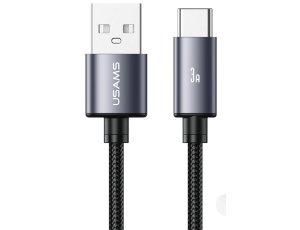 Kabel USB-C - USB-A USAMS U91 18W 1 m Metaliczny