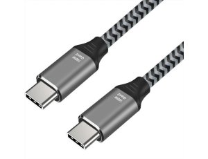 Kabel USB-C - USB-C ART 100W 5A 2m Czarno-srebrny
