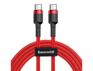 Kabel USB-C USB-C BASEUS Cafule 60W 2 m Czerwony