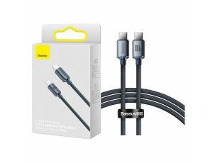 Kabel USB-C - USB-C BASEUS Crystal Shine 2m Czarny