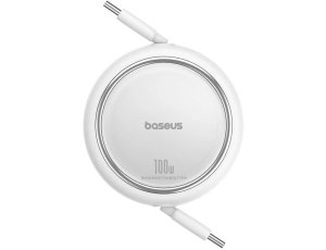 Kabel USB-C - USB-C BASEUS Free2Pull Mini 100W 1.5 m Biały