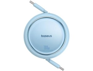 Kabel USB-C - USB-C BASEUS Free2Pull Mini 100W 1.5 m Błękitny