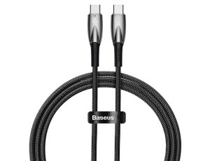 Kabel USB-C - USB-C BASEUS Glimmer 100W 1 m Czarny