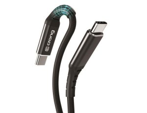 Kabel USB-C - USB-C CRONG Armor Link 1.2 m Czarny