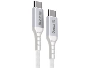 Kabel USB-C - USB-C CRONG Armor Link 1.5 m Biały