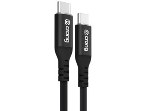 Kabel USB-C - USB-C CRONG Soft Link 1.2 m Czarny