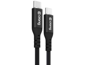 Kabel USB-C - USB-C CRONG Soft Link 2 m Czarny