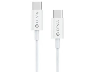 Kabel USB-C - USB-C DEVIA Smart 3A 60W 1m Biały